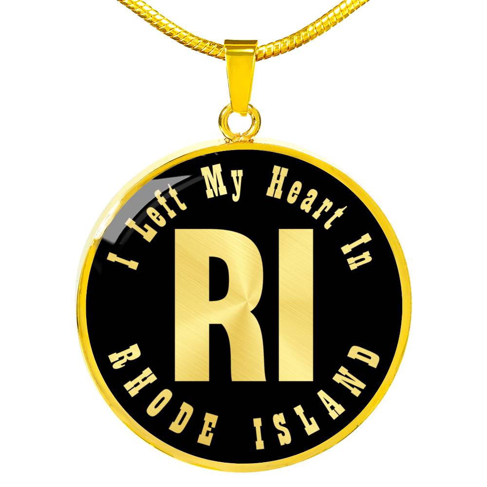 Heart In Rhode Island v02 - 18k Gold Finished Luxury Necklace
