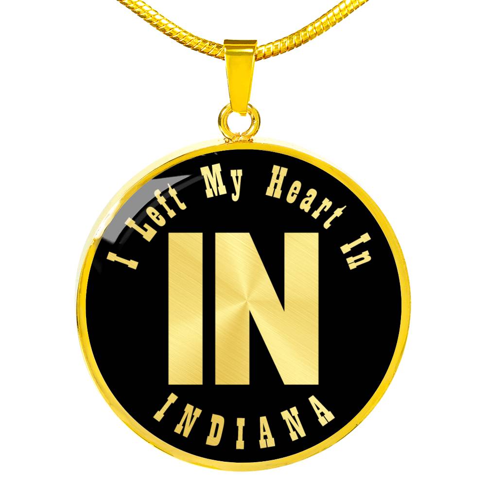 Heart In Indiana v02 - 18k Gold Finished Luxury Necklace