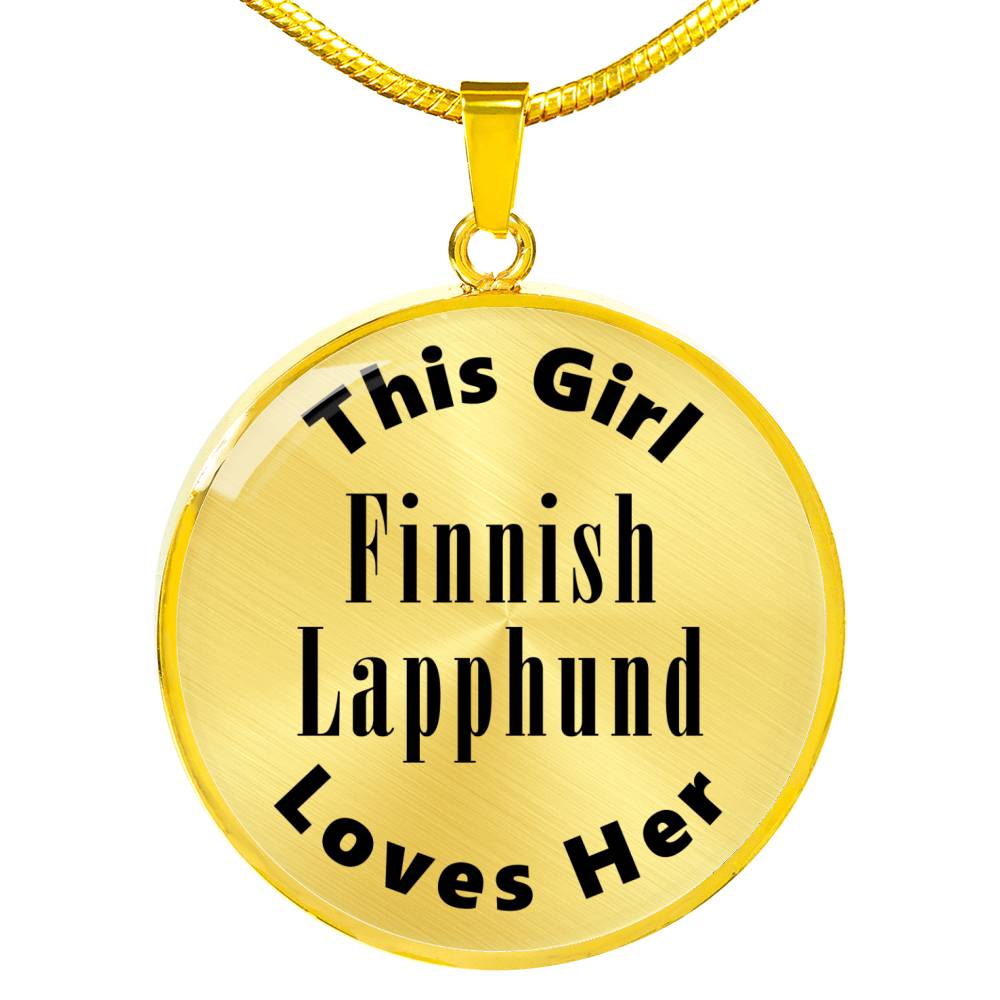 Finnish Lapphund - 18k Gold Finished Luxury Necklace