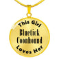 Bluetick Coonhound - 18k Gold Finished Luxury Necklace