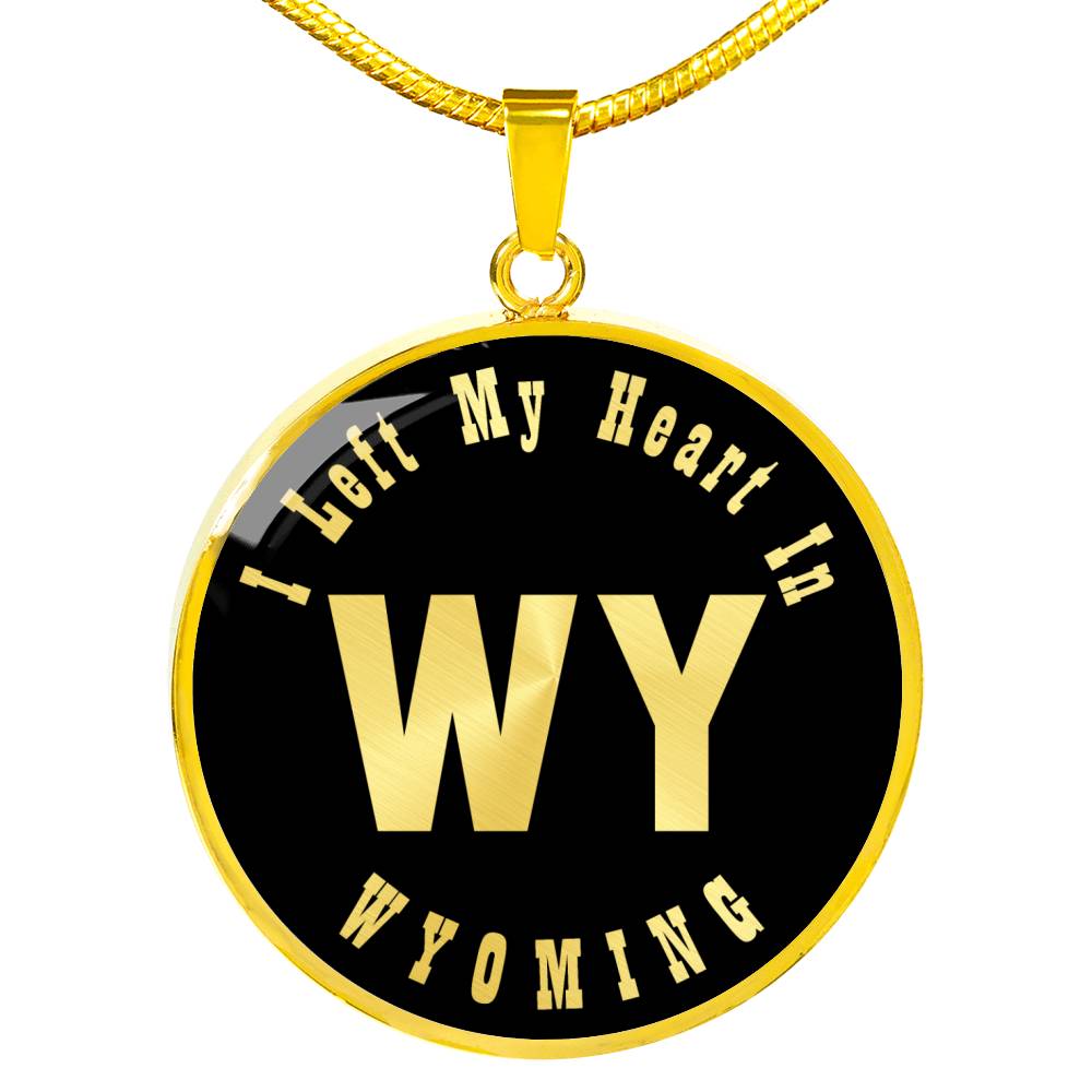 Heart In Wyoming v02 - 18k Gold Finished Luxury Necklace