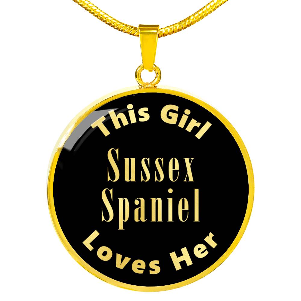 Sussex Spaniel v2 - 18k Gold Finished Luxury Necklace
