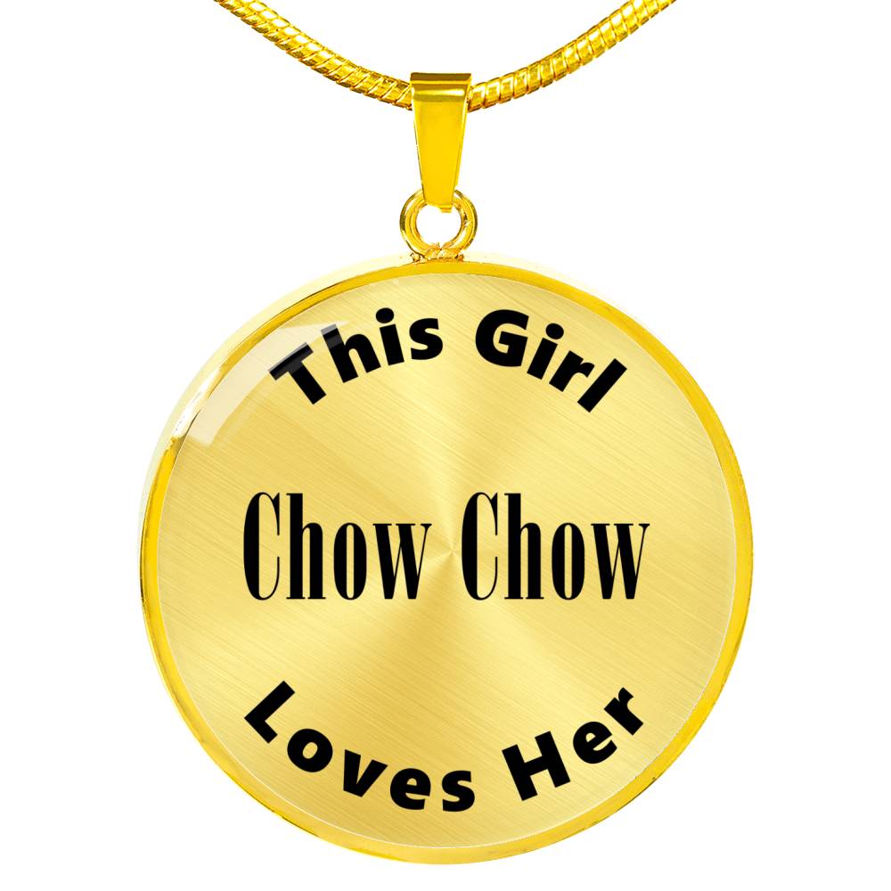 Chow Chow - 18k Gold Finished Luxury Necklace