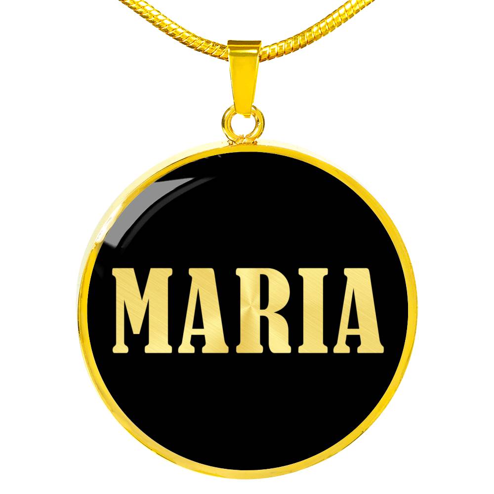 Maria v02 - 18k Gold Finished Luxury Necklace