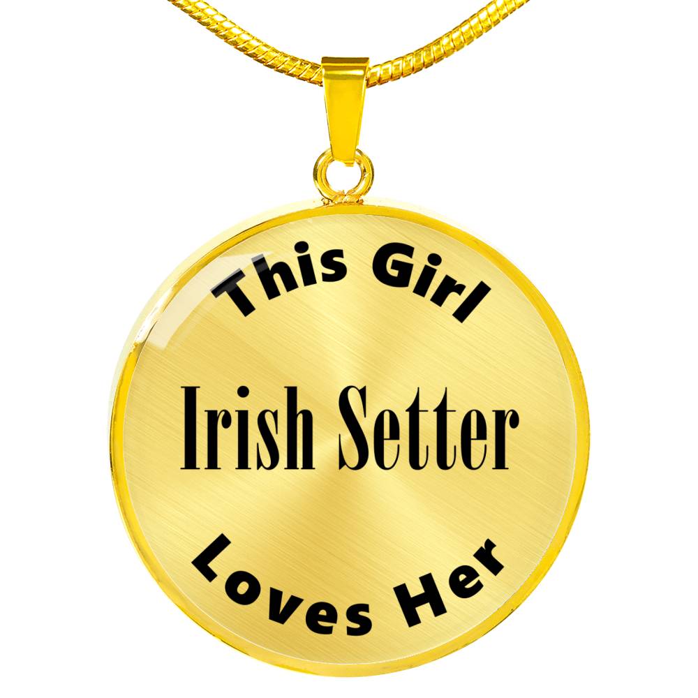 Irish Setter - 18k Gold Finished Luxury Necklace