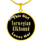 Norwegian Elkhound v2 - 18k Gold Finished Luxury Necklace