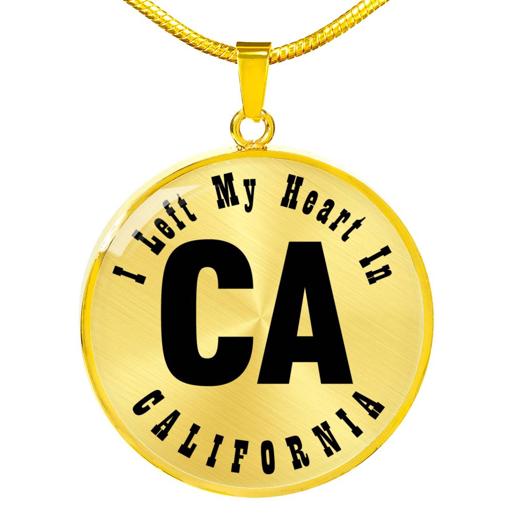 Heart In California v01 - 18k Gold Finished Luxury Necklace