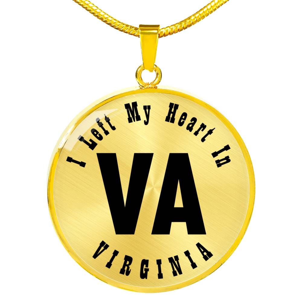Heart In Virginia v01 - 18k Gold Finished Luxury Necklace