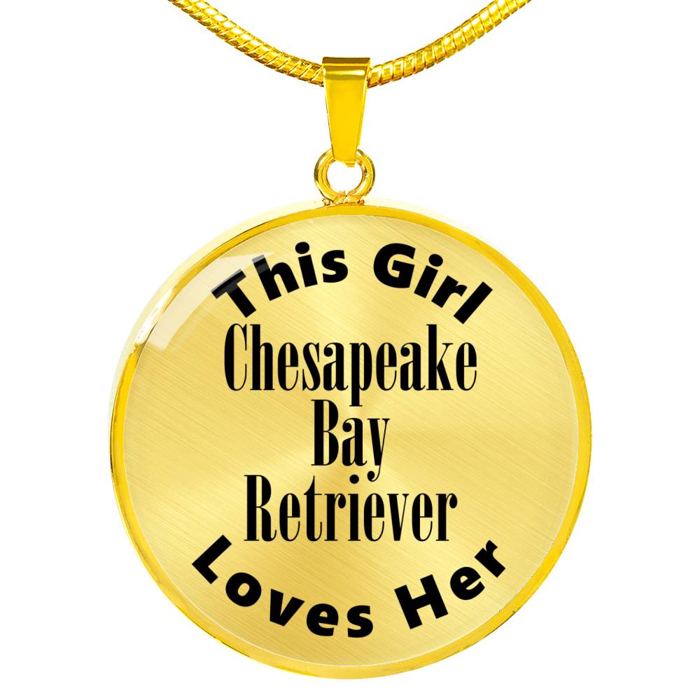 Chesapeake Bay Retriever - 18k Gold Finished Luxury Necklace