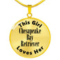 Chesapeake Bay Retriever - 18k Gold Finished Luxury Necklace