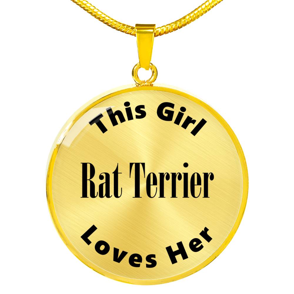 Rat Terrier - 18k Gold Finished Luxury Necklace