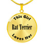 Rat Terrier - 18k Gold Finished Luxury Necklace