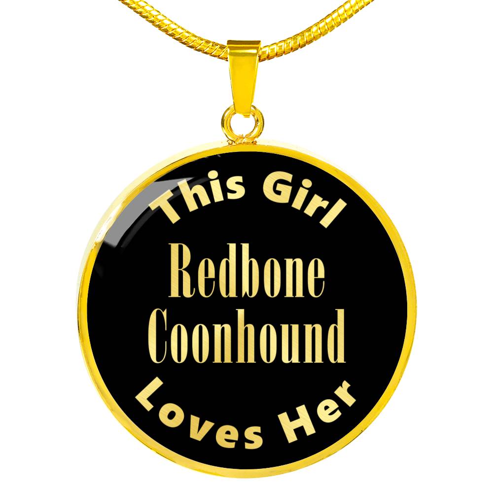 Redbone Coonhound v2 - 18k Gold Finished Luxury Necklace