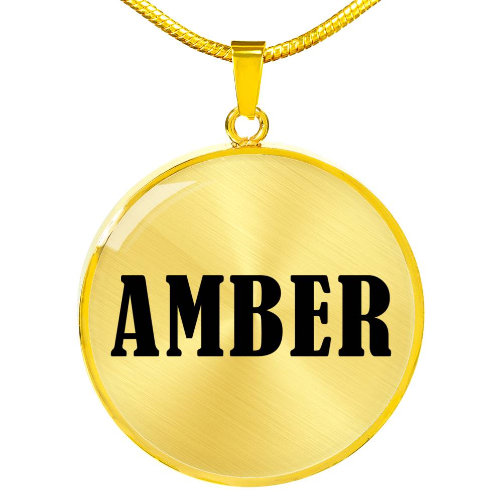Amber v01 - 18k Gold Finished Luxury Necklace