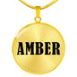 Amber v01 - 18k Gold Finished Luxury Necklace