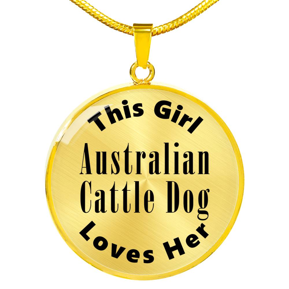 Australian Cattle Dog - 18k Gold Finished Luxury Necklace