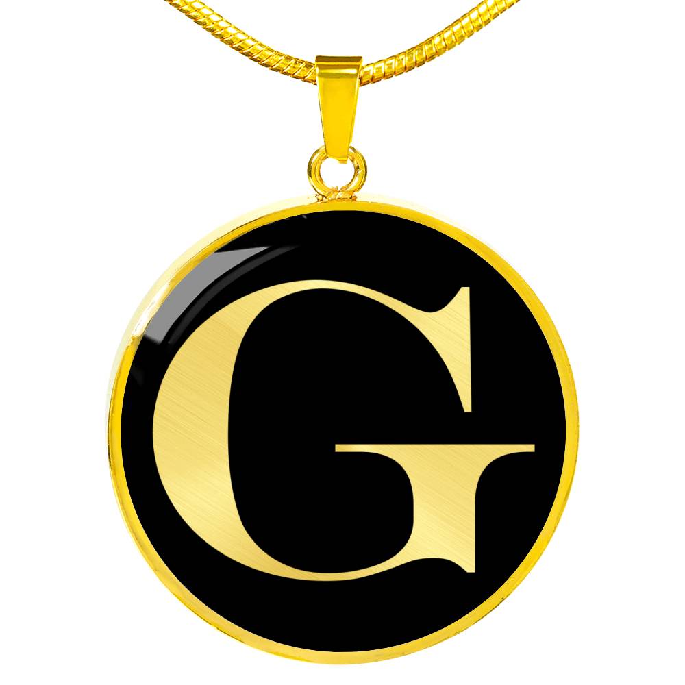Initial G v2a - 18k Gold Finished Luxury Necklace