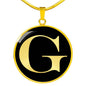 Initial G v2a - 18k Gold Finished Luxury Necklace