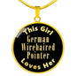 German Wirehaired Pointer v2 - 18k Gold Finished Luxury Necklace