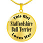 Staffordshire Bull Terrier - 18k Gold Finished Luxury Necklace