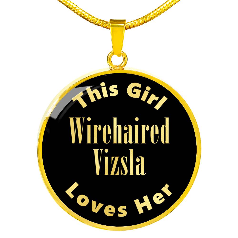 Wirehaired Vizsla v2 - 18k Gold Finished Luxury Necklace