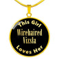 Wirehaired Vizsla v2 - 18k Gold Finished Luxury Necklace