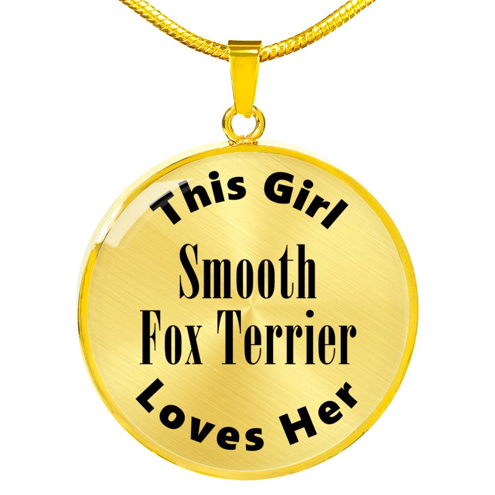 Smooth Fox Terrier - 18k Gold Finished Luxury Necklace
