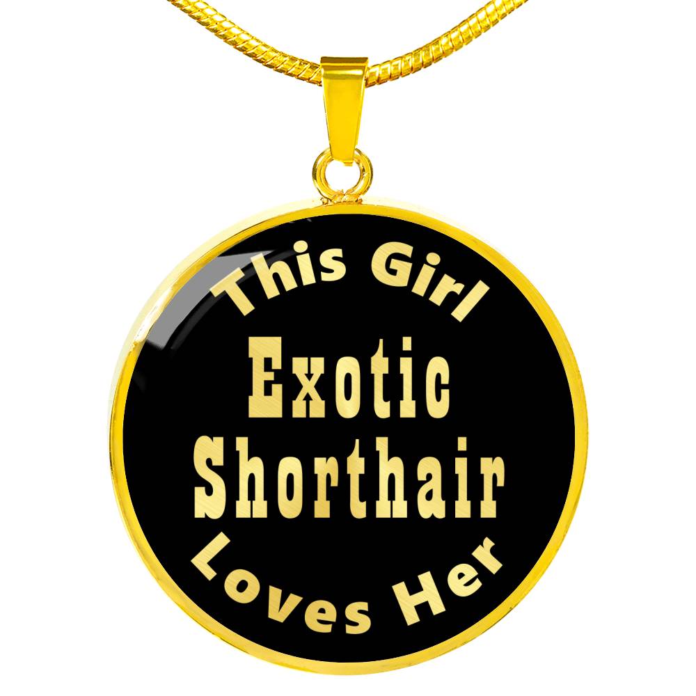 Exotic Shorthair - 18k Gold Finished Luxury Necklace