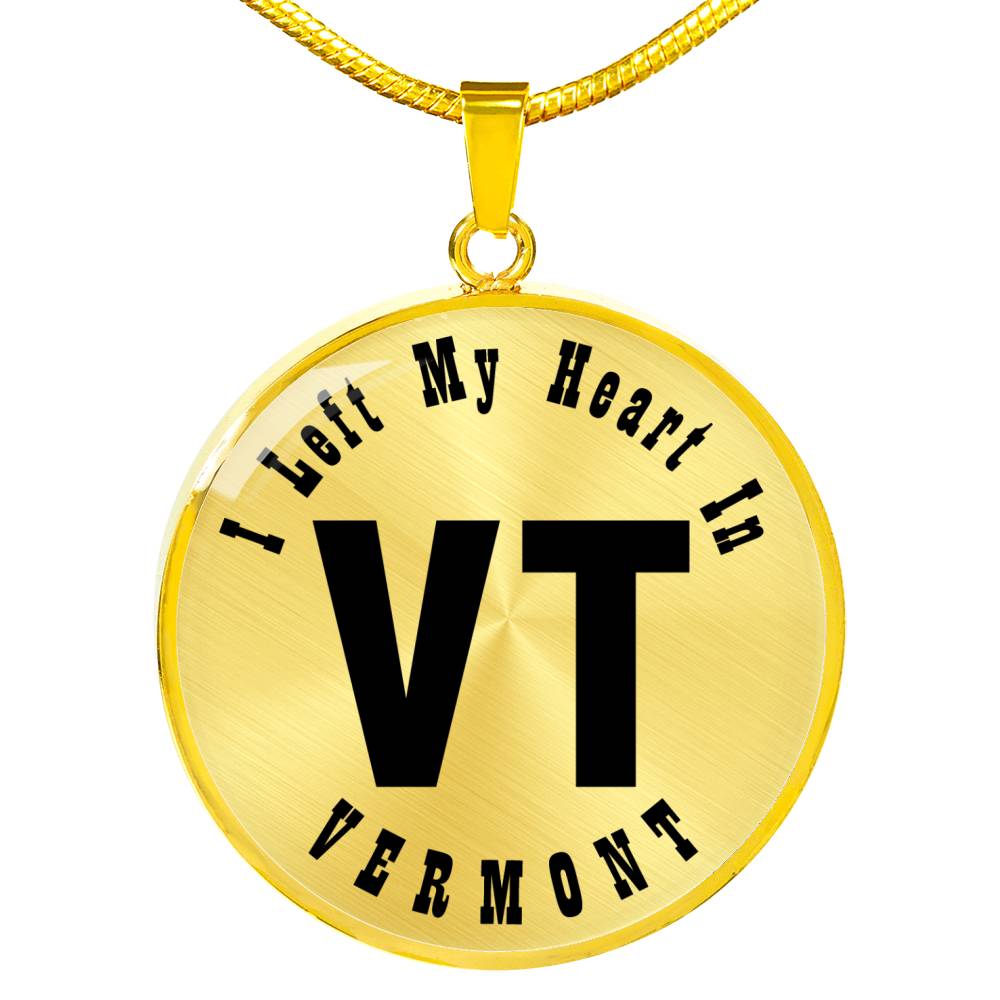 Heart In Vermont v01 - 18k Gold Finished Luxury Necklace