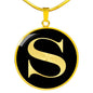 Initial S v2a - 18k Gold Finished Luxury Necklace