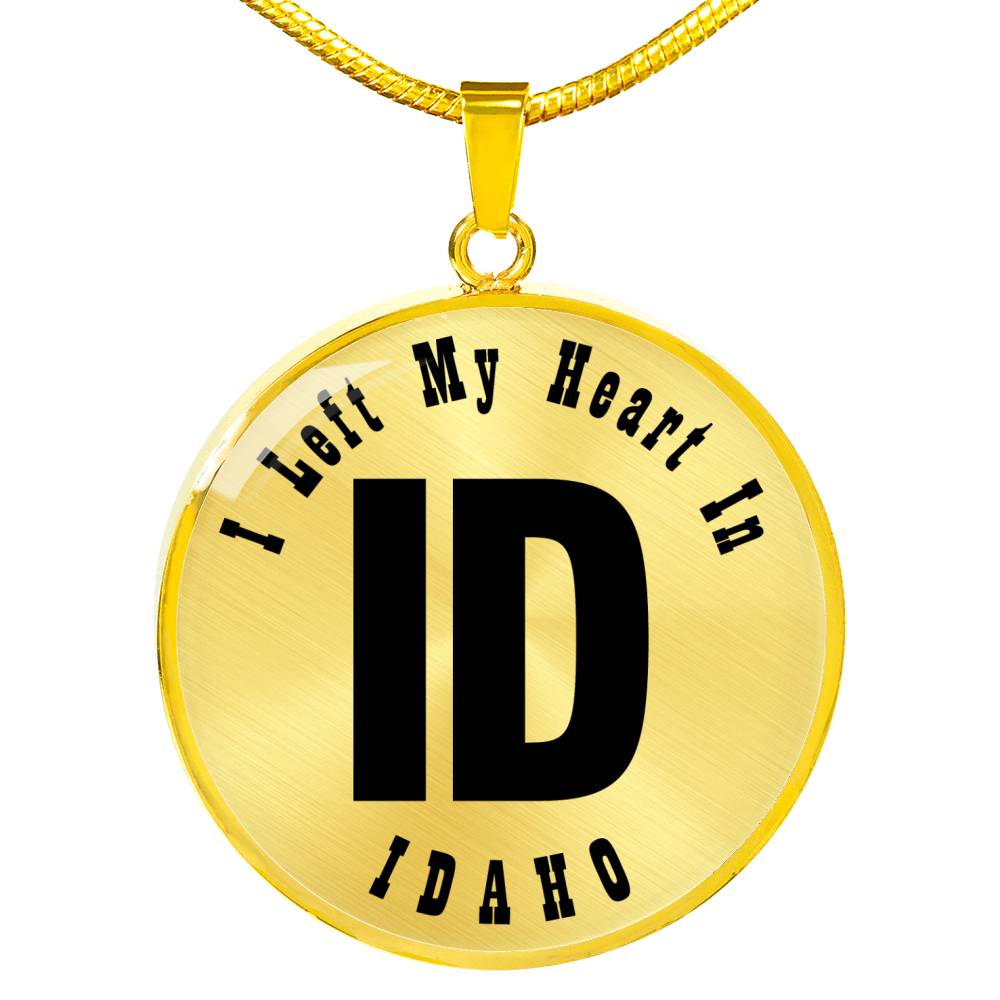 Heart In Idaho v01 - 18k Gold Finished Luxury Necklace