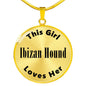 Ibizan Hound - 18k Gold Finished Luxury Necklace