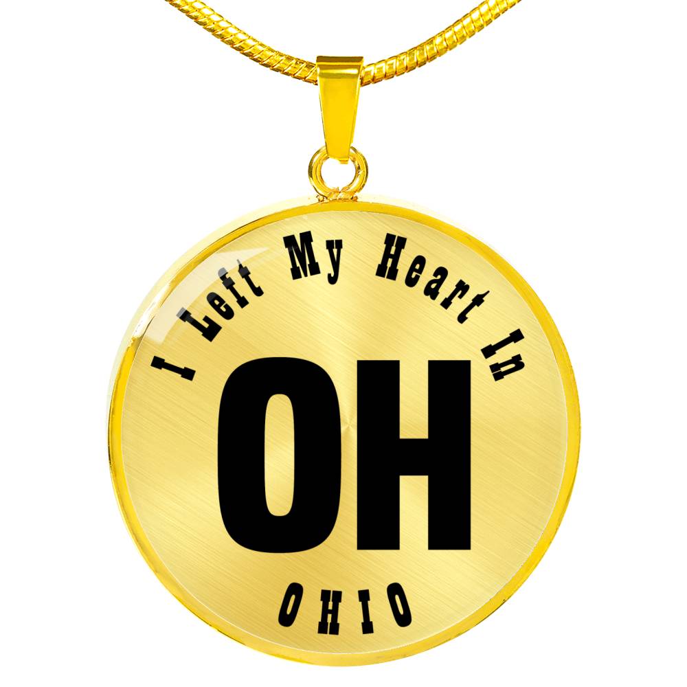Heart In Ohio v01 - 18k Gold Finished Luxury Necklace