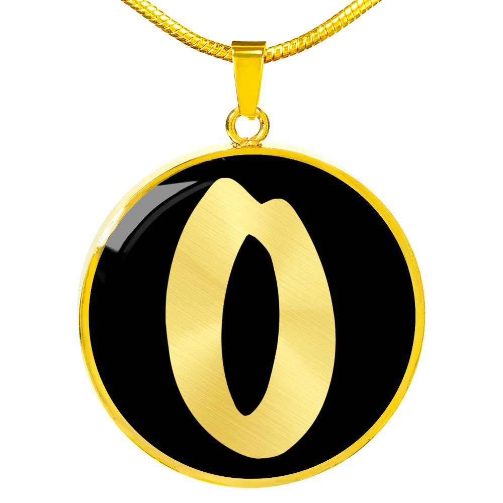 Initial O v2b - 18k Gold Finished Luxury Necklace