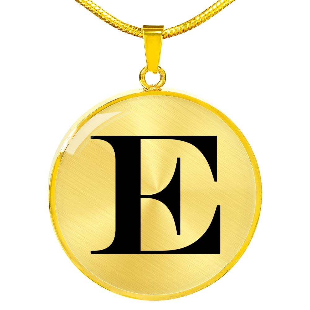 Initial E v1a - 18k Gold Finished Luxury Necklace