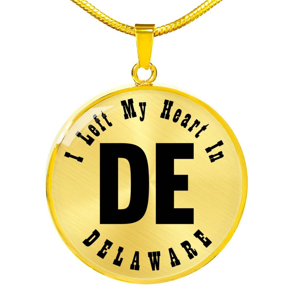 Heart In Delaware v01 - 18k Gold Finished Luxury Necklace