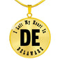 Heart In Delaware v01 - 18k Gold Finished Luxury Necklace