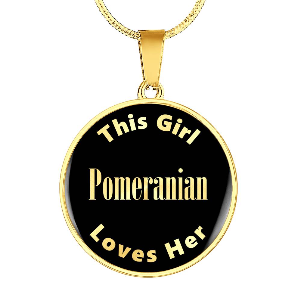 Pomeranian - 18k Gold Finished Luxury Necklace