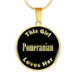 Pomeranian - 18k Gold Finished Luxury Necklace