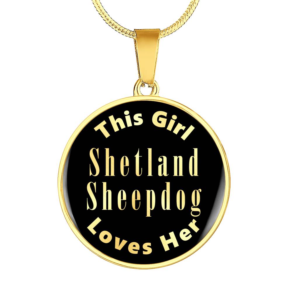 Shetland Sheepdog - 18k Gold Finished Luxury Necklace