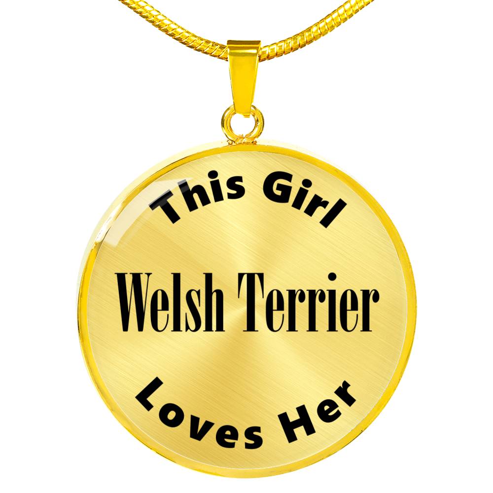 Welsh Terrier - 18k Gold Finished Luxury Necklace
