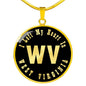 Heart In West Virginia v02 - 18k Gold Finished Luxury Necklace