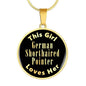 German Shorthaired Pointer - 18k Gold Finished Luxury Necklace