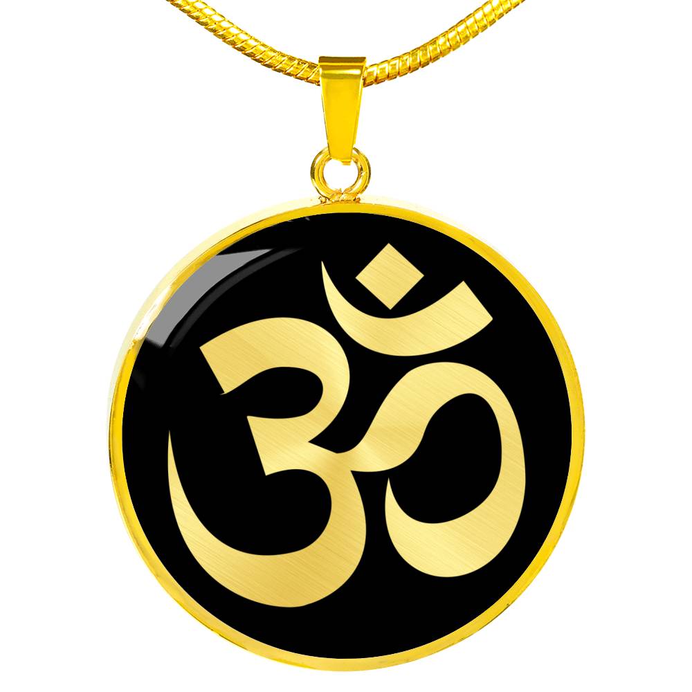 Om Symbol v2 - 18k Gold Finished Luxury Necklace