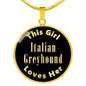 Italian Greyhound v2 - 18k Gold Finished Luxury Necklace