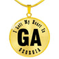 Heart In Georgia v01 - 18k Gold Finished Luxury Necklace