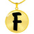 Initial F v1b - 18k Gold Finished Luxury Necklace