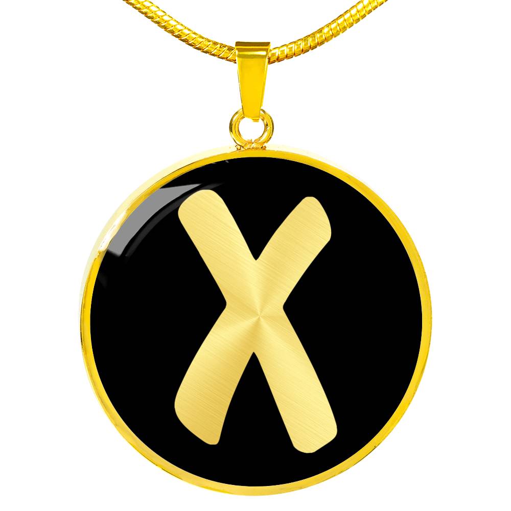 Initial X v2b - 18k Gold Finished Luxury Necklace