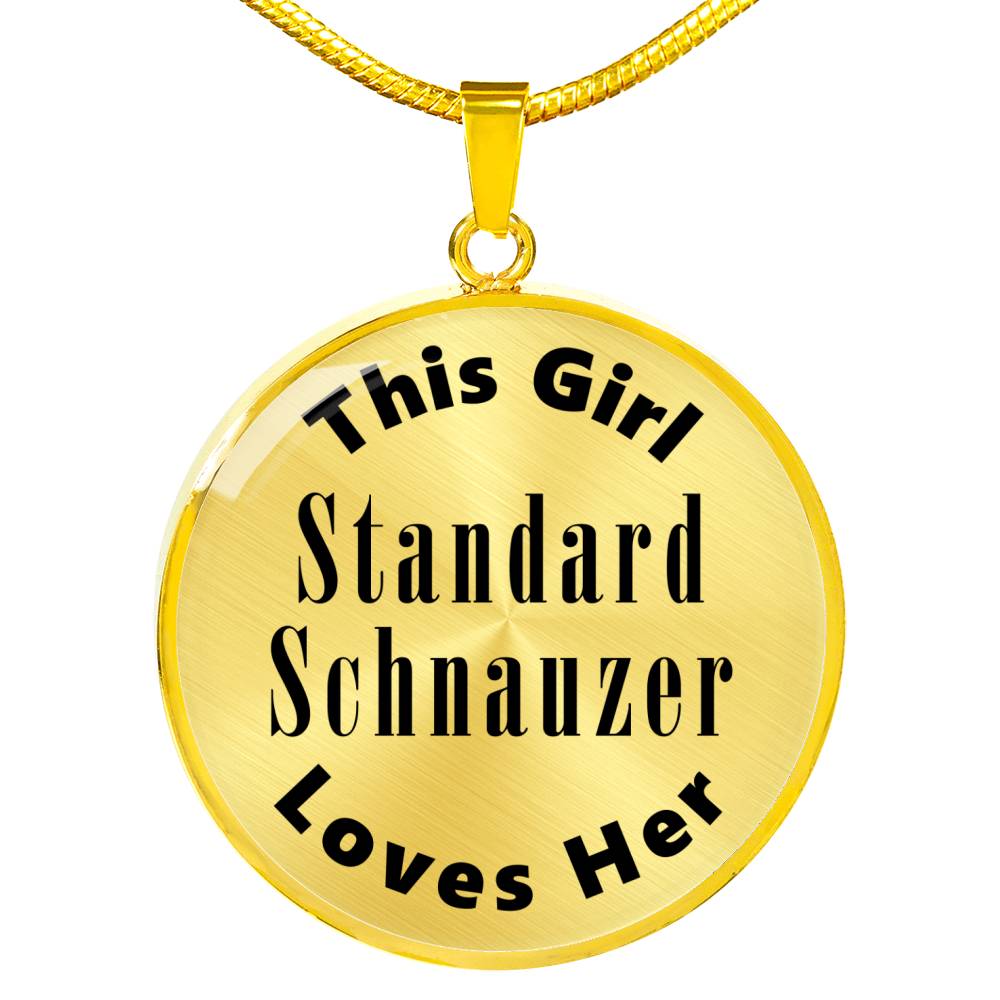 Standard Schnauzer - 18k Gold Finished Luxury Necklace
