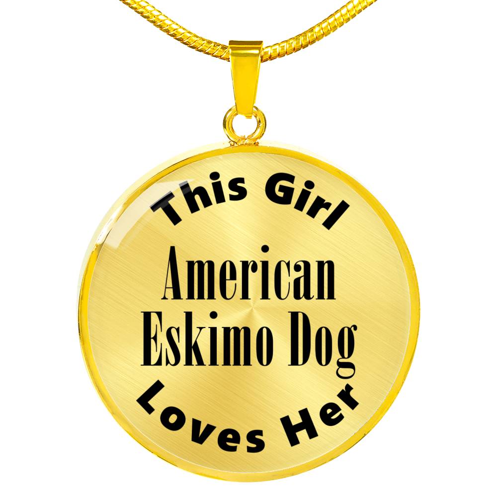 American Eskimo Dog - 18k Gold Finished Luxury Necklace